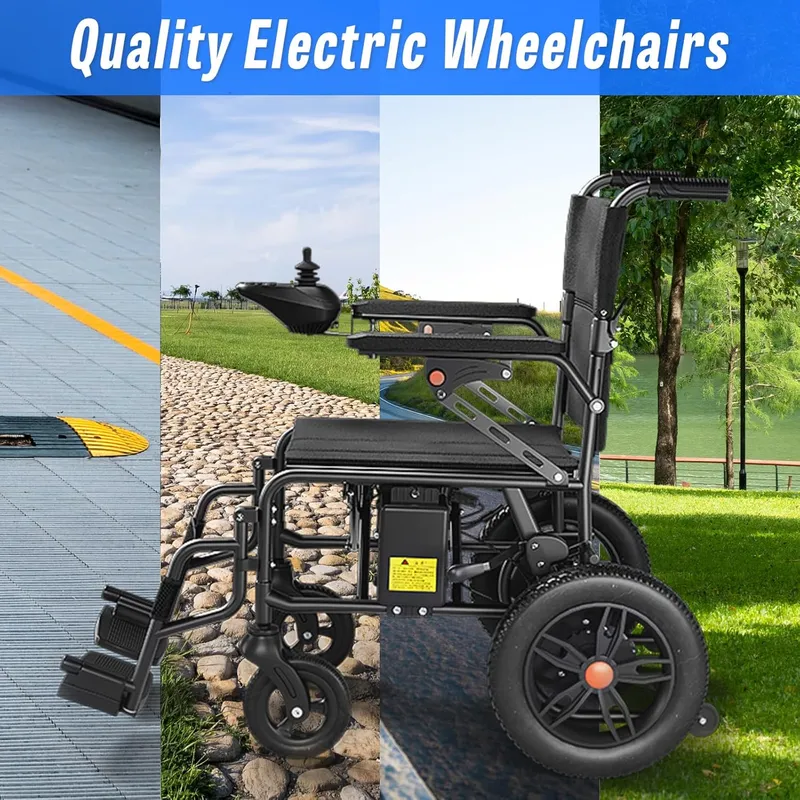 Dahaiy Electric Wheelchair for Adults – 10 Miles Long Travel Range Lightweight Folding